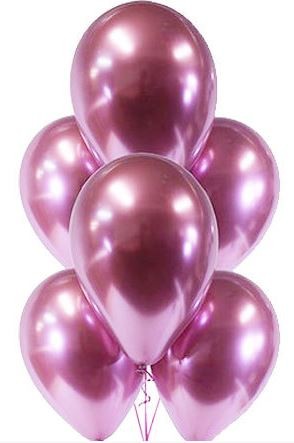 BALONY chromowane shiny duże 12 cali RÓŻOWY 6 szt