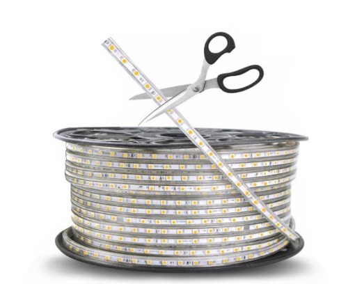 5050 TAŚMA LED 230V BEZ ZASILACZA NIEBIESKA 1m