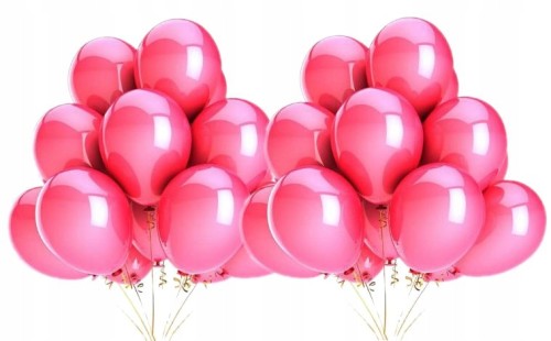 Balony metaliczne różowe 20 szt wesele urodziny