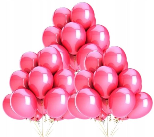 Balony metaliczne różowe 30 szt wesele urodziny
