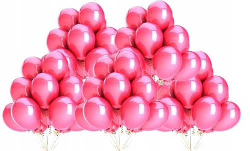 Balony metaliczne różowe 50 szt wesele urodziny