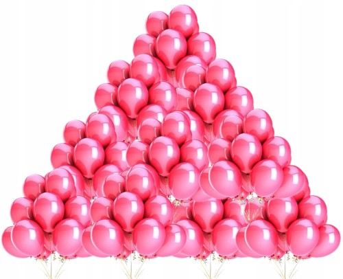 Balony metaliczne różowe 100 szt wesele urodziny