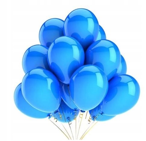 Balony metaliczne niebieski 10 wesele urodziny 30
