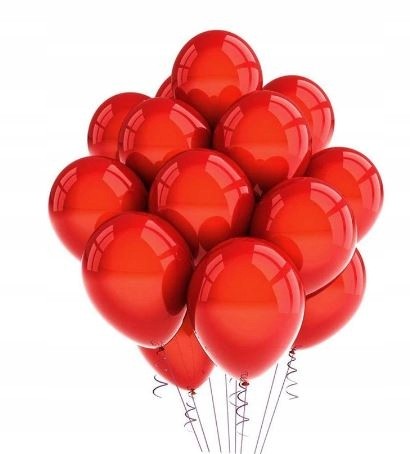 Balony metaliczne czerwone 10 wesele urodziny 30cm