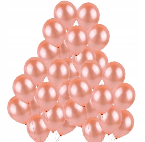 Balon metaliczny rose gold 30 szt. wesele urodziny