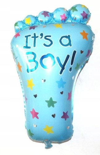 DUŻY BALON foliowy It's a Boy stopa Baby Shower 79