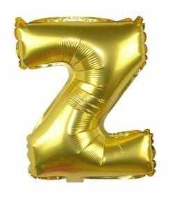 BALON foliowy ZŁOTY litera Z urodziny 70