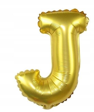 BALON foliowy srebrny litera J urodziny 70
