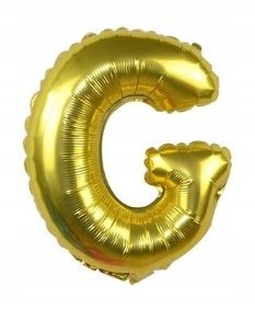 BALON foliowy srebrny litera G urodziny 70