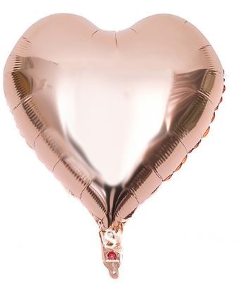 BALON foliowy ROSE GOLD serce serduszko 45cm