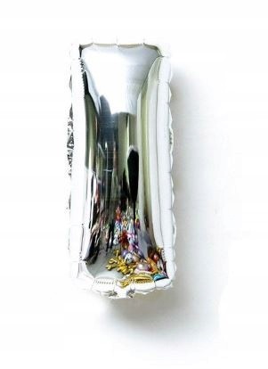 BALON foliowy srebrny litera I urodziny 40