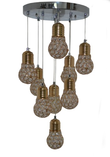 052 ŻYRANDOL LED PLAFON 9 x 5W żarówki ZWIS LAMPA