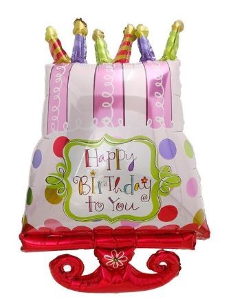 Balon FOLIOWY tort urodzinowy 92 x 54cm