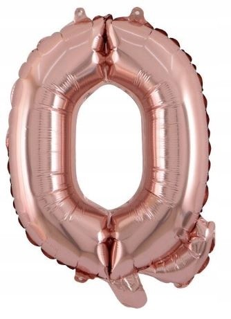 BALON foliowy ROSE GOLD litera Q urodziny impreza
