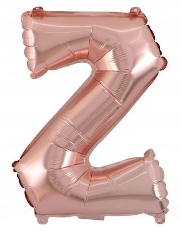 BALON foliowy ROSE GOLD litera Z urodziny impreza