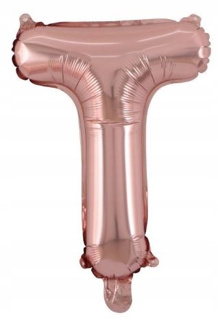 BALON foliowy ROSE GOLD litera T urodziny impreza