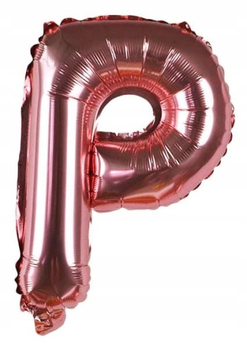 BALON foliowy ROSE GOLD litera P urodziny impreza