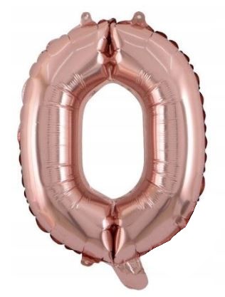BALON foliowy ROSE GOLD litera O urodziny impreza