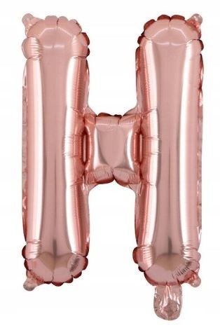 BALON foliowy ROSE GOLD litera H urodziny impreza