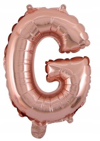 BALON foliowy ROSE GOLD litera G urodziny impreza
