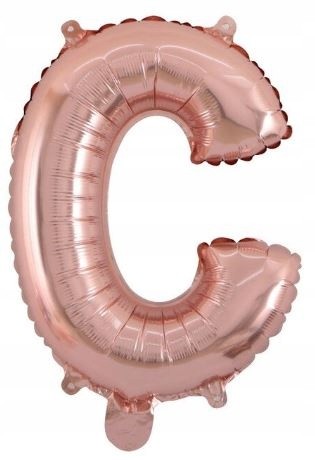 BALON foliowy ROSE GOLD litera C urodziny impreza