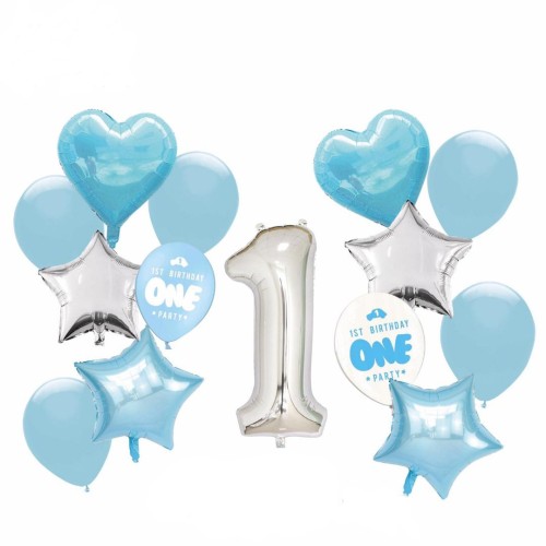 Balony ONE PARTY zestaw urodziny 1 roczek 14 szt