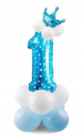 ZESTAW ROCZEK BALONY FOLIOWE gumowe URODZINY 1