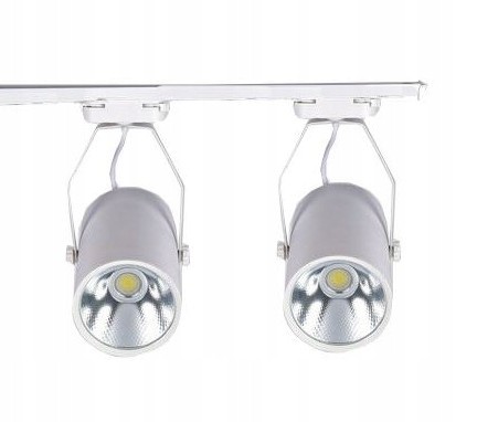 209 ZESTAW 2 reflektory LED 20W SKLEPOWE szyna 1m