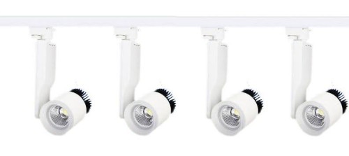 214 ZESTAW 4 reflektory LED 20W SKLEPOWE szyna 3m