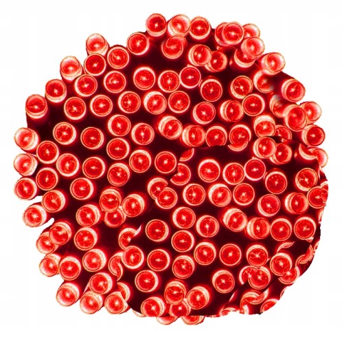 lampki CHOINKOWE LED 300 czerwone prog 18m ZŁĄCZKA