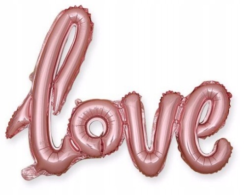 BALON foliowy love Rose Gold panieński 108 x 66 cm