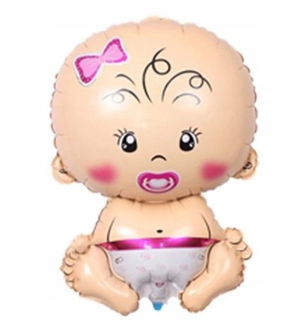 Balon FOLIOWY duży bobas baby shower urodziny 74cm