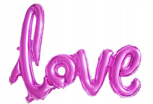 BALON foliowy love fioletowy panieński 108x66cm