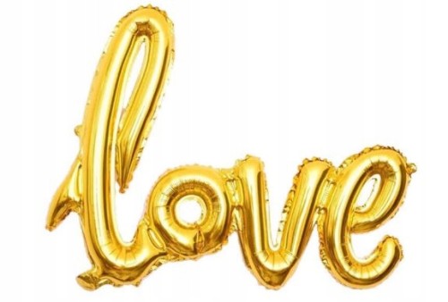 BALON foliowy love złoty panieński party 48x79 cm