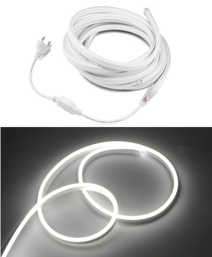 TAŚMA NEON LED 230V WODOODPORNY ZESTAW 10m zimny