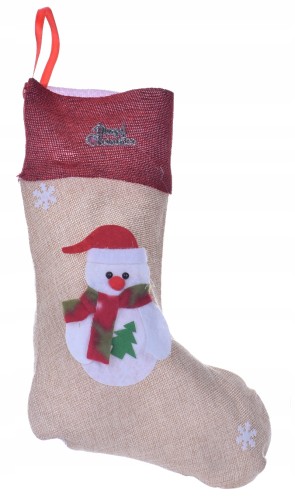 skarpeta mikołaja na prezent bałwan święta 29 cm