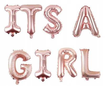 BALONY foliowe napis ros gold 40 cm BABY SHOWER