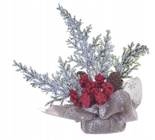 Stroik świąteczny święta dekoracja 20 cm świerk