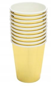 Kubki kubek papierowy ZŁOTY 250ml 6szt PANIEŃSKI