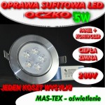 OPRAWA sufitowa LED SMD LAMPA 5W halogen 40 CIEPŁA