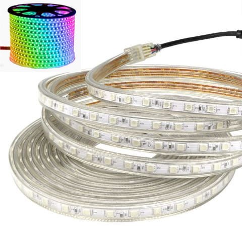 TAŚMA LED RGB 230 V  WODOODPORNA na metry
